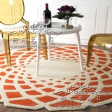 简约现代时尚欧式宜家地毯客厅茶几沙发地毯卧室床边手工圆形地毯