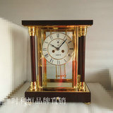 北极星铜镀金工艺透上发条欧式老式现代视简约古典机械座钟T328