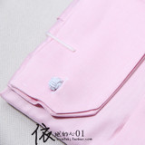 威可多专柜正品 12秋款粉色法式纽扣长袖衬衫 男衬衣 原价1650元