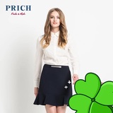￼ PRICH衣恋旗下女装16夏季新品韩版收腰长袖白衬衫PRYW62451C