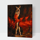 数字油画diy手绘数码彩绘客厅美女人体艺术拉丁舞火舞人物装饰画