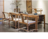 老榆木制定中式简约仿古实木茶桌茶台茶桌椅组合小现代办公桌椅