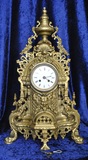 法国产精美西洋铜器钟表－铜质雕花古董机械机芯大钟表座钟14公斤