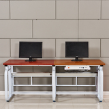 华亿定做异形桌网吧桌电脑桌办公桌网咖桌来图来样定做 设计安装