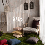 OPPAROOM沙发布料批发粗麻料纯色素色亚麻高档沙发布料厚面料特价