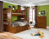 上海 纯实木 欧式美式家具 儿童上下床 高低子母床 儿童双层床