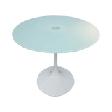 特价家具北欧式个性简约易创意后现代郁金香玻璃餐台圆桌子办公桌