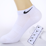 耐克袜子男短袜夏季透气纯棉学生袜白色低腰短腰船袜运动超薄款