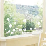 小野花 玻璃贴客厅背景贴纸卧室浪漫满屋餐厅 小花小草6307