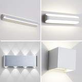 LED铝材旋转壁灯创意床头灯简约现代客厅灯镜前灯过道楼梯墙壁灯