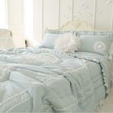 韩国代购 韩式全棉床上用品套件 舒适简约纯棉四件套床品被套床单