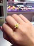 pinkbox優雅簡單的珍珠花戒指