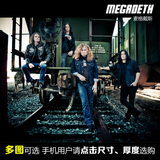 现代装饰画欧美摇滚重金属乐队麦加帝斯Megadeth酒吧实木框挂画