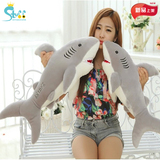 儿童创意新奇礼物毛绒玩具 鲨鱼公仔 鲸鱼海豚鳄鱼抱枕动物枕头