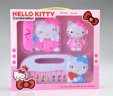 Hellokitty凯蒂猫声音乐灯光手机电话麦克风小钢琴玩具组合套装