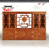 中式书柜博古架三组合 刺猬紫檀木三组合书柜 中式书房红木家具