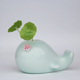 创意陶瓷小花瓶 日式现代简约鱼花器水培花插 家居装饰品茶道摆件