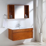 现代简约中式实木小户型浴室柜吊柜组合洗脸盆柜面盆卫生间洗簌台