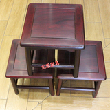红木凳子酸枝木古典儿童小方凳小椅子矮凳吃饭凳换鞋凳子(2张）