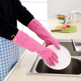 韩国进口橡胶家务手套厨房洗碗洗衣服防水耐用清洁乳胶手套3双装