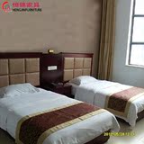 重庆宾馆快捷酒店家具床旅馆标间全套单双人板式床定做厂家直销