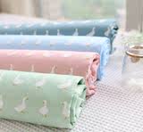 纯棉布料清仓处理 清新床品布儿童床单被套斜纹四件套面料 小白鸭