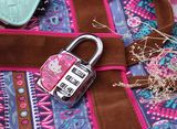 出口韩国 可爱猫咪“开迪”少女心行李密码锁储物箱健身房挂锁