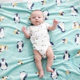 韩国代购新生儿薄毯子抱被婴儿抱被宝宝抱毯空调包被婴童床上用品