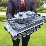 超大仿真德国虎式金属遥控坦克车可发射bb弹军事战车儿童玩具模型