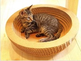 猫抓板碗型瓦楞纸猫窝猫玩具猫沙发猫咪磨爪板猫用品包邮送猫薄荷