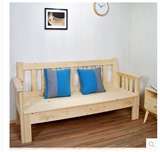 田园沙发松木椅实木长椅客厅阳台实木沙发简约休闲室内实木沙发椅