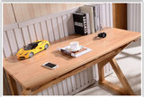 简易电脑桌台式家用实木书桌中学生写字台卧室松木质简约写字桌