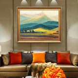 油画 巨人山装饰画 抽象壁画客厅欧式玄关别墅风景画纯手绘办公室