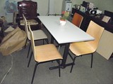 快餐桌椅、肯德基餐桌椅、连体餐桌椅组合、饭店食堂家具