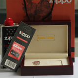 zippo打火机包装高档红木礼盒含：红木盒 火石 棉芯 133油 手提袋