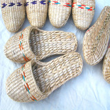 蒲草草鞋批发 适用于家居冬夏季拖鞋 透气性好 手工编织草编鞋
