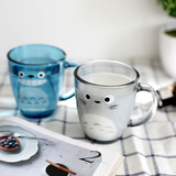 可爱龙猫姆明牛奶早餐杯玻璃杯创意清新咖啡果汁饮料水杯子刷牙杯