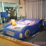 儿童汽车床 创意卡通仿真跑车床 个性男孩定做尺寸颜色护栏皮软床