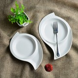 创意盘子纯白色陶瓷盘西餐盘意面点心盘菜盘水果沙拉盘餐具两用盘