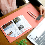 韩国纯色可爱皮革办公写字桌垫电脑桌垫超大鼠标垫学习桌垫书桌垫