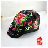 国境之南云南少数民族特色工艺品手工刺绣彩色布帽子冲冠特价促销