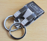 特价上海博友512不锈钢钥匙扣男士腰挂穿皮带双环多用金属钥匙链