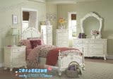 【A0003】雕花床美式欧式实木家具定制定做田园儿童公主床女孩床