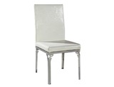 厂家特价 不锈钢雕花餐椅 现代餐厅餐桌椅组合 绒布皮质酒店椅子