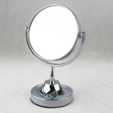 小镜子台式化妆镜便携金属镜欧式可爱公主镜双面美容镜简约复古镜
