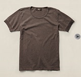RRL 复古咔叽 竹节纯棉运动圆领短袖T恤