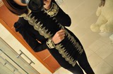 2012秋冬新款韩版打底衫中长款娃娃领蕾丝装饰可爱针织衫
