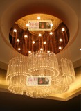 会所大厅元形吸顶灯高级宾馆大厅水晶灯KTV大堂效果灯饰