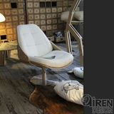 原创木质PU个性独家设计曲木简约宜家休闲沙发椅办公椅R10