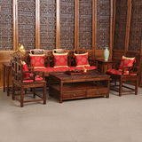 中式仿古实木沙发木质沙发 木头榆木实木家具太师椅客厅沙发组合